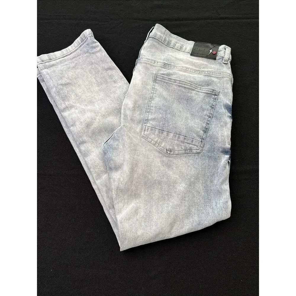 Spark Premium Denim Mens Jeans 38x32 Studio Collection‎ Ice Blue ~ FAST Shipping